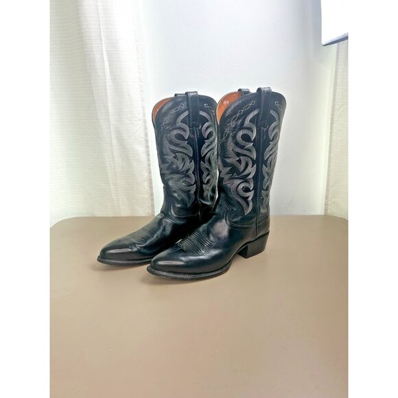 Dan Post Milwaukee DP2110 Black Leather Western Cowboy Mens Size 10 D Boots - Picture 7 of 16
